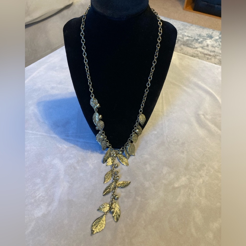 Gold leaf necklace!